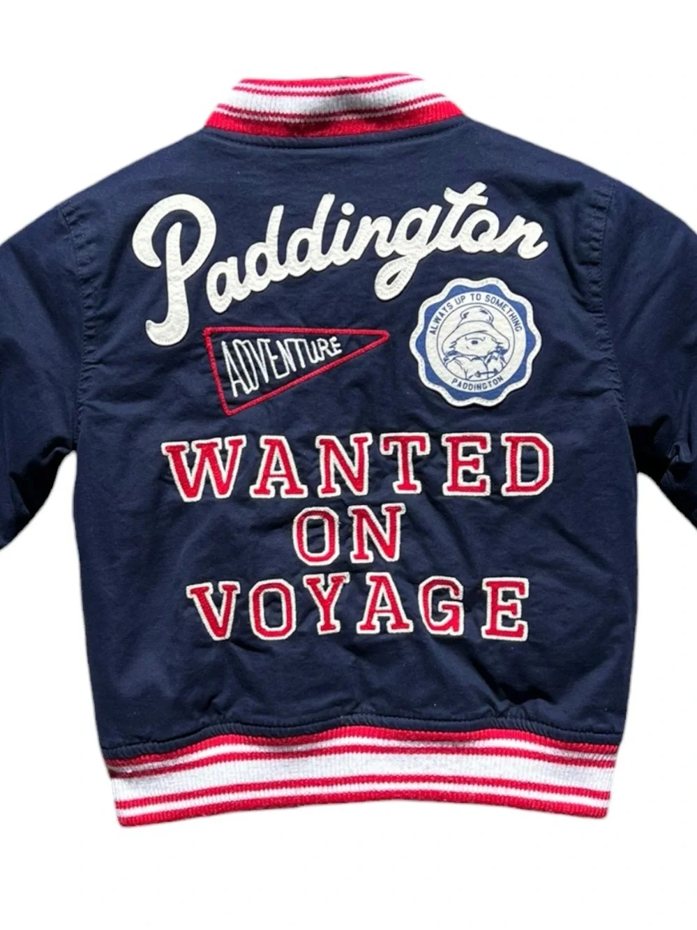 🌻EUC Gap x Paddington Bear Toddler Varsity Jacket Size 4T Cotton Snap Front